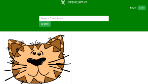 openclipart圖庫：Cartoon Cat Face縮圖