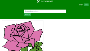 openclipart圖庫：pink rose-資源代表圖