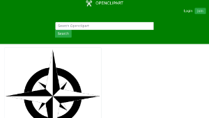 openclipart圖庫：Compass Rose B&W-資源代表圖