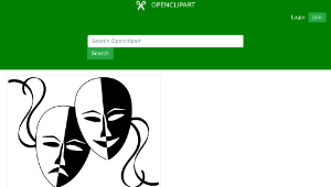 openclipart圖庫：Theatre Masks-資源代表圖