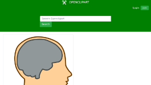 openclipart圖庫：Silhouette of a brain-資源代表圖