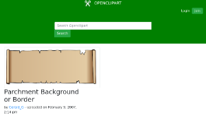 openclipart圖庫：Parchment Background or Border-資源代表圖