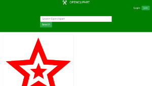 openclipart圖庫：red star in star-資源代表圖