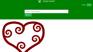 openclipart圖庫：Valentine Red Maori Heart-資源代表圖