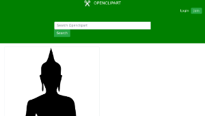 openclipart圖庫：Sitting Buddha Silhouette縮圖