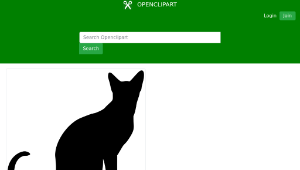 openclipart圖庫：Sitting Cat Silhouette-資源代表圖