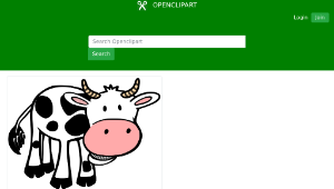 openclipart圖庫：Chewing cow-資源代表圖