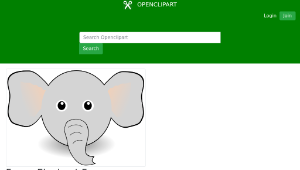 openclipart圖庫：Funny Elephant Face Cartoon-資源代表圖