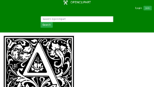 openclipart圖庫：William Morris Letter A縮圖