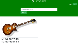 openclipart圖庫：LP Guitar with flametopfinish-資源代表圖