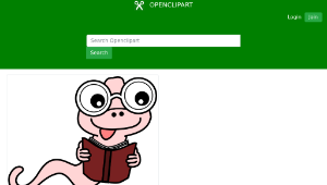 openclipart圖庫：BookWorm縮圖