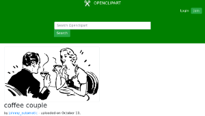 openclipart圖庫：coffee couple縮圖