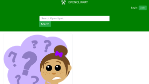 openclipart圖庫：Question Girl-資源代表圖
