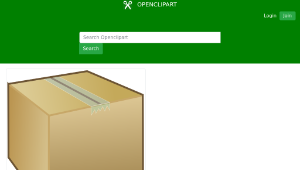 openclipart圖庫：Cardboard box / package-資源代表圖
