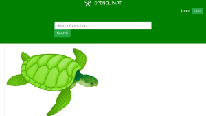 openclipart圖庫：Green sea turtle縮圖