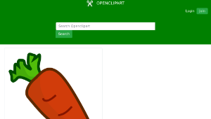 openclipart圖庫：Cartoon carrot 縮圖