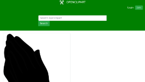 openclipart圖庫：Praying Hands Silhouette-資源代表圖