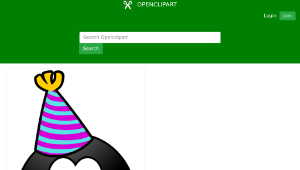 openclipart圖庫：Party Penguin-資源代表圖