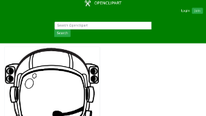 openclipart圖庫：astronaut's helmet-資源代表圖