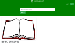 openclipart圖庫：Book, sketched-資源代表圖