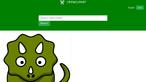 openclipart圖庫：Cartoon triceratops-資源代表圖