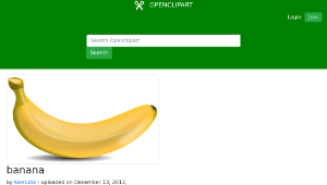 openclipart圖庫：banana 縮圖