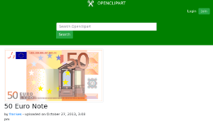 openclipart圖庫：50 Euro Note-資源代表圖