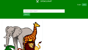 openclipart圖庫：african animals - coloured-資源代表圖