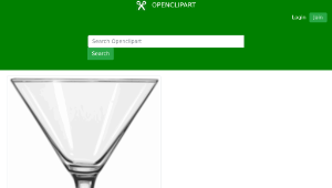 openclipart圖庫：Cocktail Glass (Martini)-資源代表圖