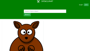 openclipart圖庫：Cartoon kangaroo-資源代表圖