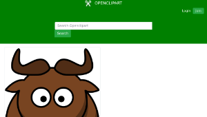 openclipart圖庫：Cartoon gnu縮圖