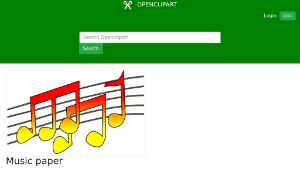 openclipart圖庫：Music paper縮圖