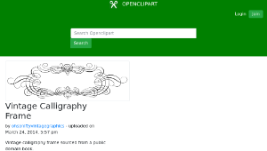 openclipart圖庫：Vintage Calligraphy Frame縮圖