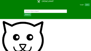 openclipart圖庫：Cat Line Art縮圖