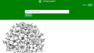 openclipart圖庫：Vase of wild flowers縮圖