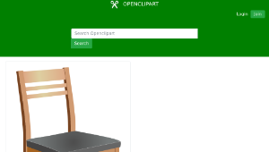 openclipart圖庫：Wooden chair縮圖