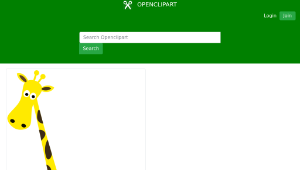 openclipart圖庫：Giraffe sympa