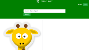 openclipart圖庫：New Cartoon Giraffe縮圖