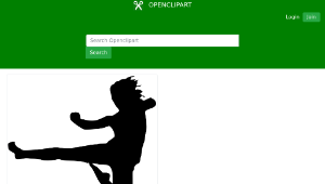 openclipart圖庫：karate girl縮圖