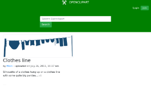 openclipart圖庫：Clothes line