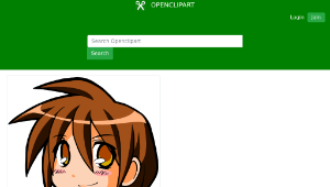openclipart圖庫：Manga kid head