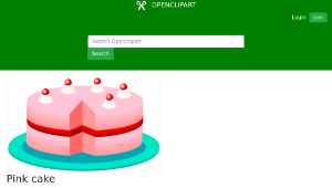 openclipart圖庫：Pink cake