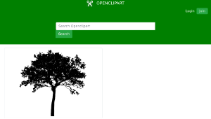openclipart圖庫：tree silhouette 4縮圖