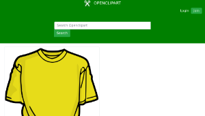 openclipart圖庫：Yellow T-Shirt縮圖