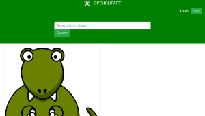 openclipart圖庫：Cartoon tyrannosaurus rex縮圖