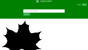 openclipart圖庫：maple leaf silhouette 2縮圖