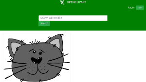 openclipart圖庫：Cartoon Cat Face縮圖