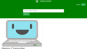 openclipart圖庫：Happy Computer Laptop縮圖