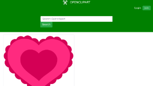 openclipart圖庫：Pink Lace Heart