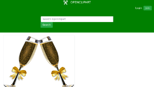openclipart圖庫：Champagne Glass Remix 4縮圖